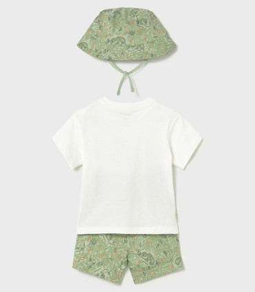 Conjunto 3 piezas punto Mayoral niño verde con gorro  Inicio  Conjunto de punto de 3 piezas