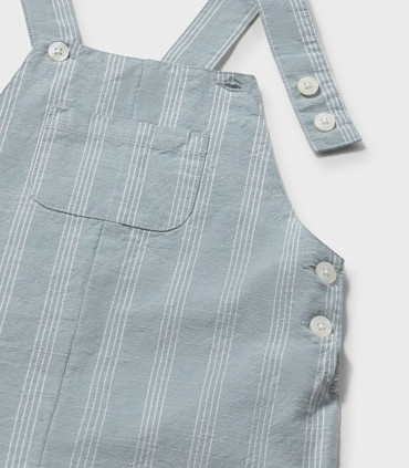 Peto lino rayas Mayoral niño jade  Inicio  Peto corto de lino para niño de Mayoral en tono