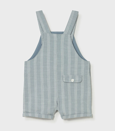 Peto lino rayas Mayoral niño jade  Inicio  Peto corto de lino para niño de Mayoral en tono