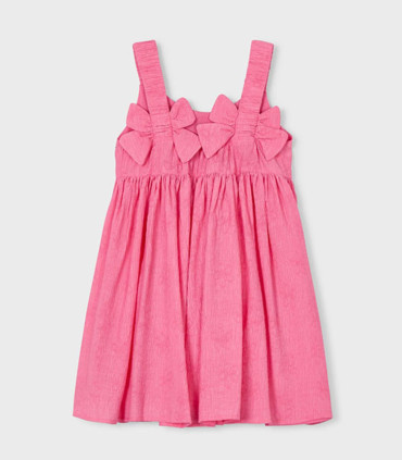 Vestido tirantes Mayoral niña geranio con lazos  Inicio  Vestido de tirantes para niña de