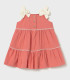 Vestido tirantes lazo Mayoral niña coral  Inicio  Vestido de tirantes con lazo para niña de