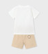 Conjunto pantalón corto y camiseta Mayoral niño blanco nuez  Inicio  Conjunto de pantalón