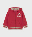 Chándal 3 piezas Mayoral niño beige y rojo  Inicio  Chándal de 3 piezas con camiseta para niño