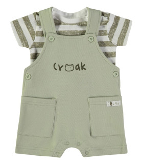 Conjunto peto y camiseta Babybol bebé niño verde  Inicio  Conjunto de peto y camiseta para