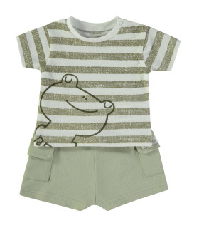 Conjunto camiseta y pantalón corto Babybol niño verde  Inicio  Conjunto de camiseta y pantalón