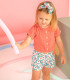 Conjunto top y pantalón corto Babybol niña flores con turbante  Inicio  Conjunto de top y