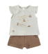 Conjunto pantalón corto bambula y camiseta Babybol niña  Inicio  Conjunto de pantalón corto y