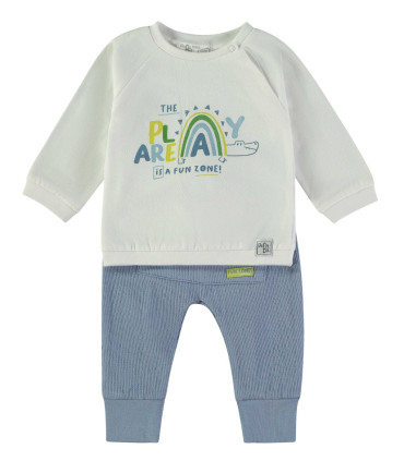 Conjunto pantalón y camiseta Babybol bebé niño azul  Inicio  Conjunto de pantalón y camiseta