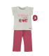 Conjunto pantalón y camiseta Babybol niña fucsia con coletero  Inicio  Conjunto de pantalón y