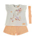 Conjunto Babybol niña pantalón corto y camiseta jirafas  Inicio  Conjunto de pantalón corto y