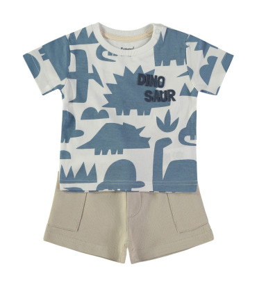 Conjunto pantalón corto y camiseta Babybol niño dinosaurios  Inicio  Conjunto de pantalón