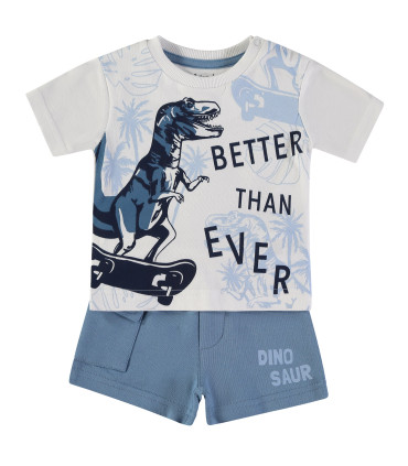 Conjunto pantalón corto y camiseta Babybol niño dinosaurio  Inicio  Conjunto de pantalón corto