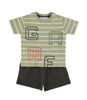 Conjunto pantalón corto y camiseta Babybol niño verde  Inicio    pantalón, niño, verde