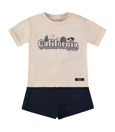 Conjunto pantalón corto y camiseta Babybol niño azul marino  Inicio  Conjunto de pantalón