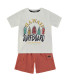 Conjunto Babybol niño pantalón corto teja y camiseta blanca  Inicio  Conjunto de pantalón