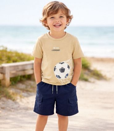 Conjunto pantalón corto y camiseta Mayoral niño azul marino  Inicio  Conjunto de pantalón