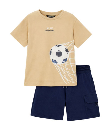 Conjunto pantalón corto y camiseta Mayoral niño azul marino  Inicio  Conjunto de pantalón