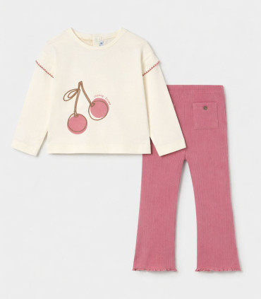 Conjunto legging acampanado y camiseta Mayoral niña  Inicio  Conjunto de legging y camiseta de