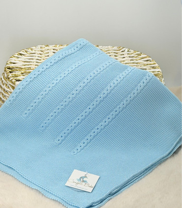 Toquilla mantita lin trenzas azul Juliana  Inicio    azul, trenzas, toquilla, mantita, juliana