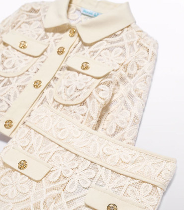 Traje Pantalón Culotte Guipur Ceremonia Niña Abel and Lula  Inicio    culotte, lula, traje