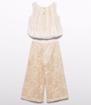 Conjunto Pantalón Lentejuelas Ceremonia Niña Abel and Lula  Inicio    pantalón, conjunto