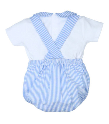 Peto Con Camiseta bebé Niño Rayas Azul  Inicio    rayas, peto, niño, azul, camiseta, bebé