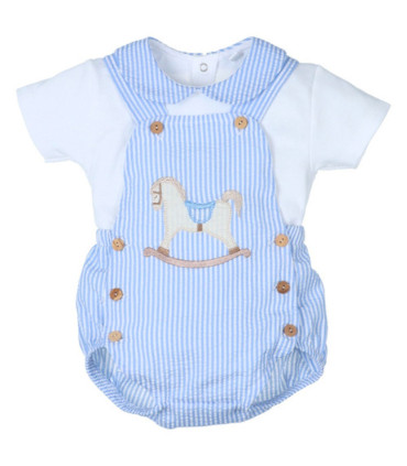 Peto Con Camiseta bebé Niño Rayas Azul  Inicio    rayas, peto, niño, azul, camiseta, bebé