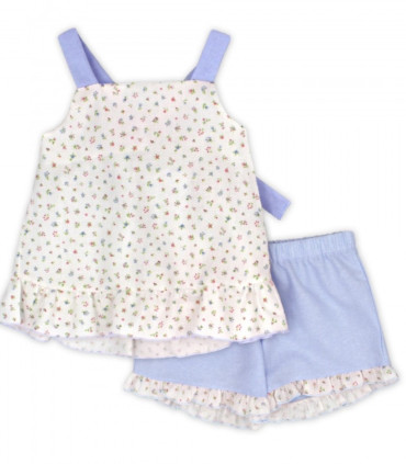 Conjunto Pantalón Corto y Top Floral Niña  Niña-Niño    niña, floral, corto, conjunto