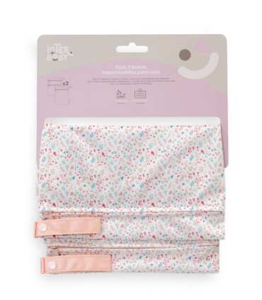 Pack 2 Bolsas Ropa Impermeable Petalos Rosa  Complementos    petalos, ropa, pack, bolsas