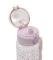 Fiambrera Con Botella Agua 2 Tapones Petalos Rosa  Complementos    tapones, petalos, agua