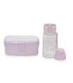 Fiambrera Con Botella Agua 2 Tapones Petalos Rosa  Complementos    tapones, petalos, agua