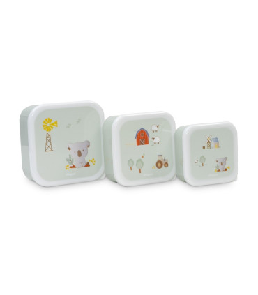 Set Desayuno 3 Piezas Granja Koala Verde  Complementos    koala, desayuno, granja, piezas