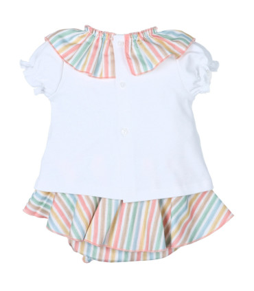 Conjunto Ranita Volante Bebé Niña Colorines  Inicio    bebé, volante, niña, conjunto