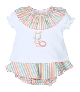 Conjunto Ranita Volante Bebé Niña Colorines  Inicio    bebé, volante, niña, conjunto