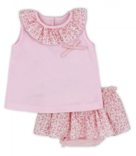 Conjunto Ranita Volante Bebé Niña Liberty Rosa  Inicio    conjunto, bebé, rosa, volante