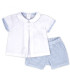 Conjunto Pantalón Corto Bebé Niño Rayas Azul  Bebé    rayas, niño, conjunto, pantalón, bebé