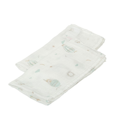 Gasas Bambú Pack 2 Blue Sky  Para Regalar    bambú, pack, blue, gasas |Confetti Bebe