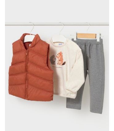 Chándal Tres Piezas Con Chaleco Niño Mayoral  New Collection    niño, tres, piezas, chándal