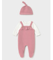 Pelele Peto Con Gorrito Bebé Niña Mayoral  New Collection   TALLA: 1-2 meses, 2-4 meses, 0-1