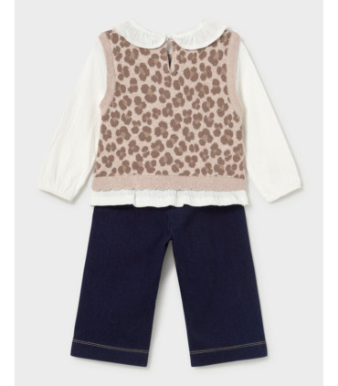 Conjunto Pantalón Blusa y Chaleco Niña Mayoral  New Collection    pantalón, mayoral, conjunto