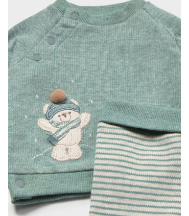 Conjunto Polaina y Sudadera Osito Mayoral  New Collection   TALLA: 1-2 meses, 2-4 meses, 0-1