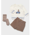 Conjunto Pantalón Corto Con leotardos Bebé Niño Mayoral  Inicio    leotardos, bebé, conjunto
