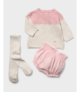 Conjunto Ranita con Leotardos Rosa Bebé Niña Mayoral  New Collection    bebé, rosa, leotardos