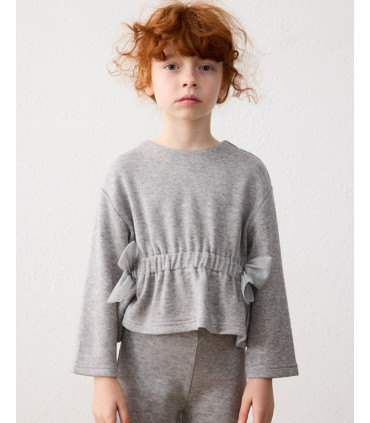 Conjunto Pantalón con Jersey Lazos Niña Mayoral  Niña-Niño    conjunto, lazos, jersey