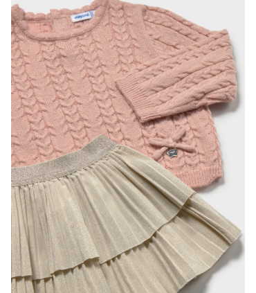 Conjunto Falda Volantes Con Jersey Niña Mayoral  Bebé    jersey, niña, volantes, falda
