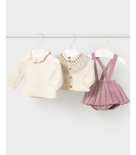 Conjunto Tres Piezas Ranita Volante Bebé Niña Mayoral  Inicio    tres, piezas, bebé, mayoral