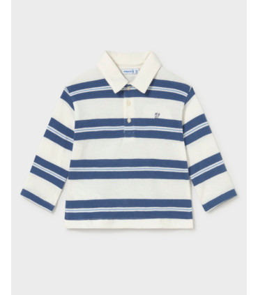 Polo Manga Larga Rayas Indigo Niño Mayoral  Niña-Niño    polo, rayas, indigo, larga, mayoral