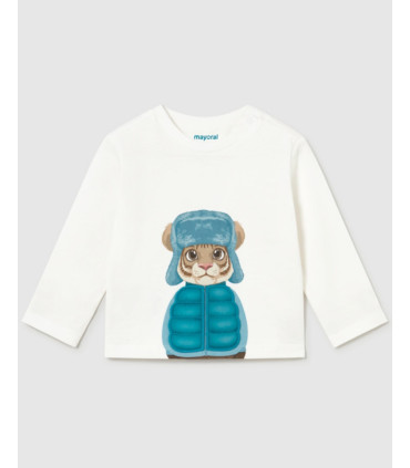 Camiseta Manga Larga Tigre Interactiva Niño Mayoral  Niña-Niño    larga, interactiva