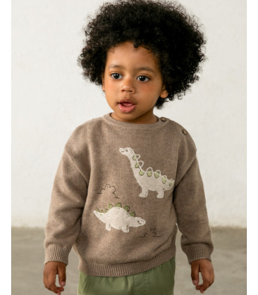 Jersey Intarsia Dinos Niño Mayoral  Niña-Niño    niño, intarsia, mayoral, dinos, jersey