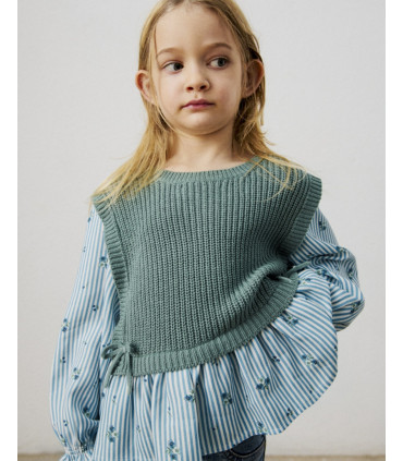 Blusa Con Efecto Chaleco Niña Mayoral  Niña-Niño    chaleco, niña, mayoral, efecto, blusa
